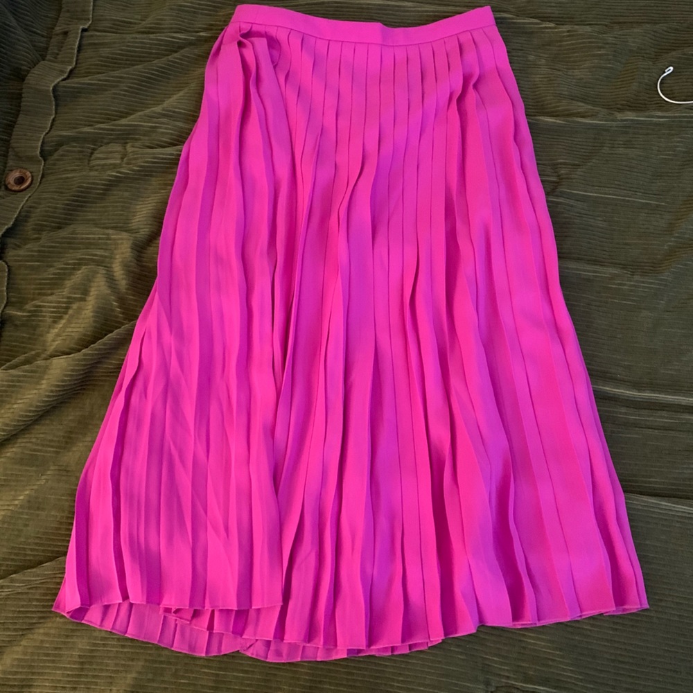 J. Crew Factory midi skirt, fuschia, sz 0